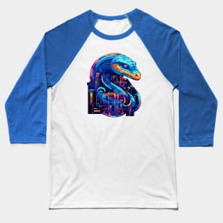 Cyber Snake, Techno Viper of a Digital Realm Baseball T-Shirt